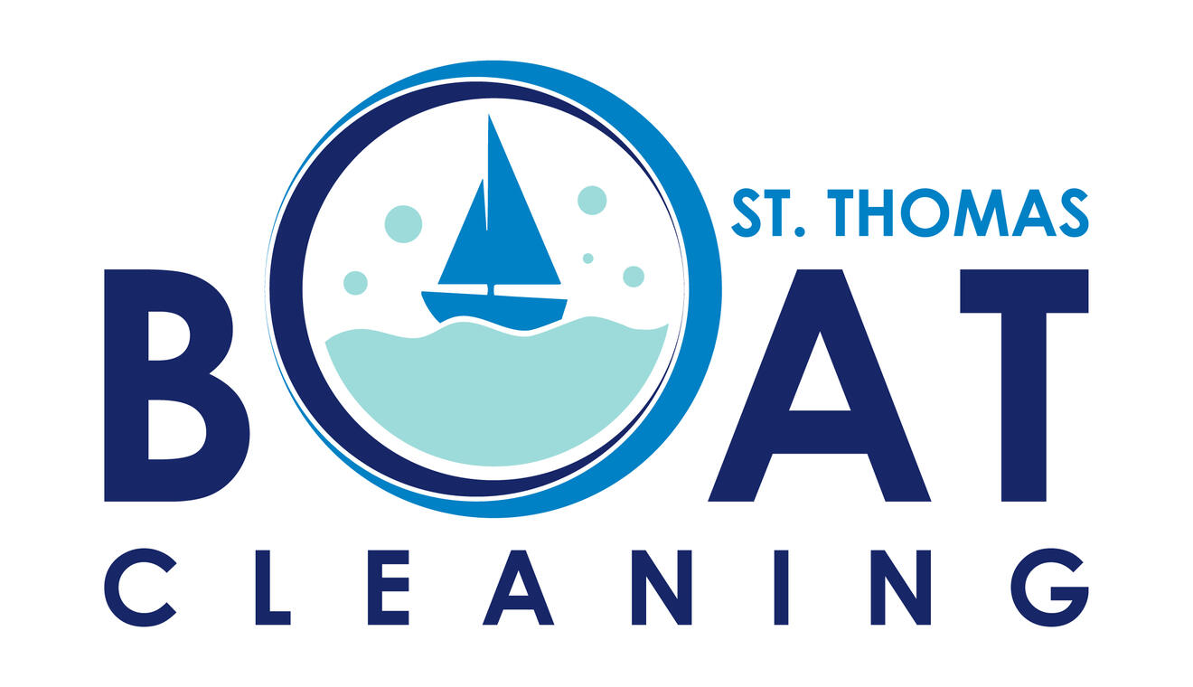 St. Thomas Boat Cleaning Logo. Boat in a Washer